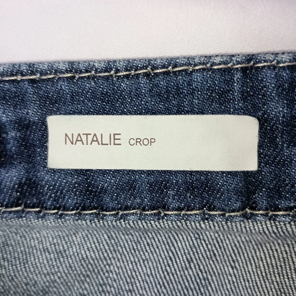 KUT FROM‎ THE KLOTH 6 Designer Natalie Crop Dark Wash Blue Denim Jeans-(#1,395) - Picture 4 of 9